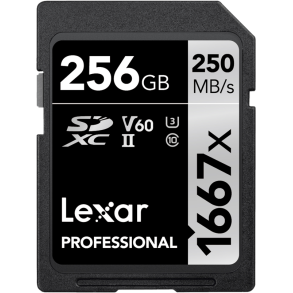 Lexar 1667X 256Gb SDXC UHS-II U3 (V60) R250/W120