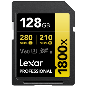 Lexar 1800x 128Gb SDXC Pro U3 UHS-II R280/W210 (V60)