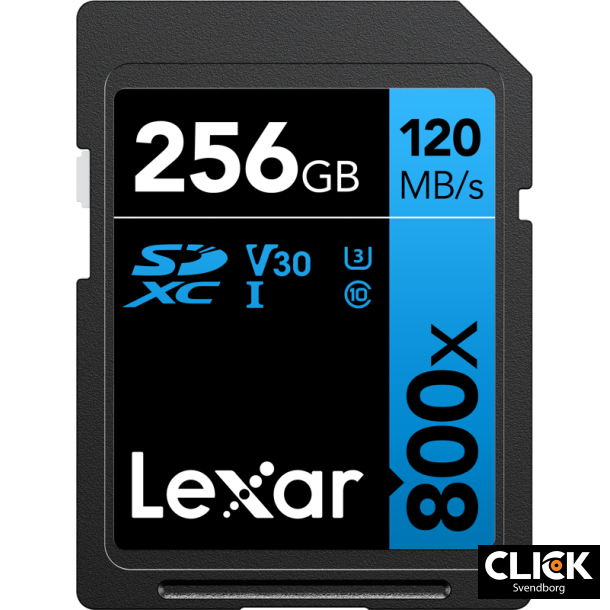 Lexar 800x 256GB SDXC UHS-I cards, C10 V30 U3, R120