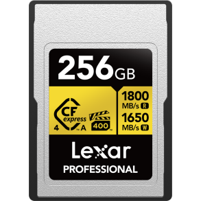 Lexar 256GB CFexpress 4.0 Pro Gold, VPG400/IP68, R1800/W1650 (Type A)