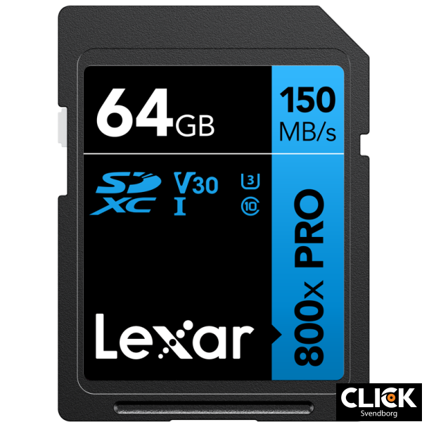 Lexar 800x 64Gb SDXC Pro UHS-I cards C10 (V30) U3 R150