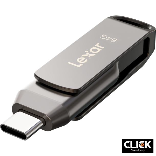 Lexar JumpDrive 64G Dual Drive D400 Type-C/Type-C &amp; Type-A, up to 130MB/s read (USB 3.1)