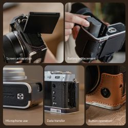 PGYTECH Leather Camera Case (FUJIFILM X100VI Midnight Black)