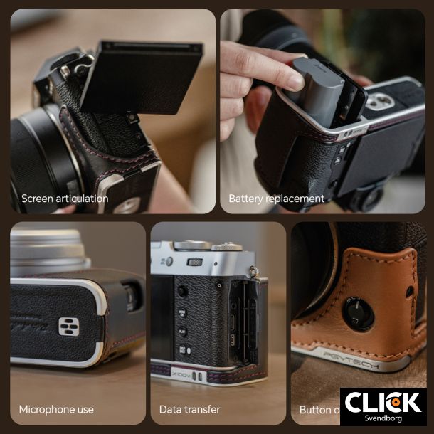 PGYTECH Leather Camera Case (FUJIFILM X100VI Midnight Black)