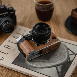 PGYTECH Leather Camera Case til Fujifilm X100VI � Clay Brown