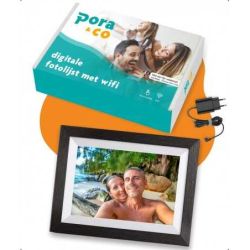 Pora&Co 10" Digital Fotoramme i Sort Tr m/wifi