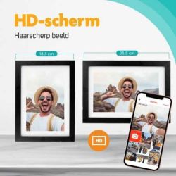 Pora&Co 10" Digital Fotoramme i Sort Tr m/wifi