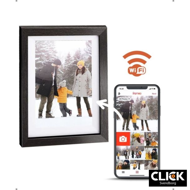 Pora&Co 10" Digital Fotoramme hvid/brun m/wifi