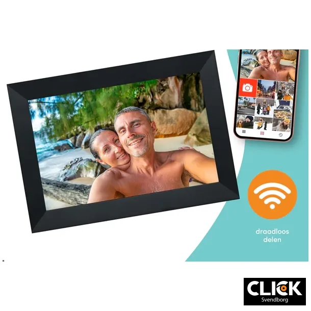 Pora&Co digital ramme 8' Sort m/wifi