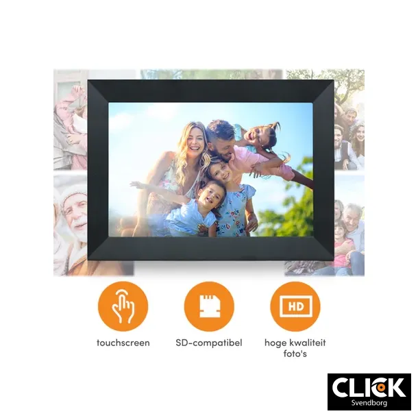 Pora&Co digital ramme 8' Sort m/wifi