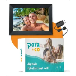 Pora&Co digital ramme 8' Sort m/wifi