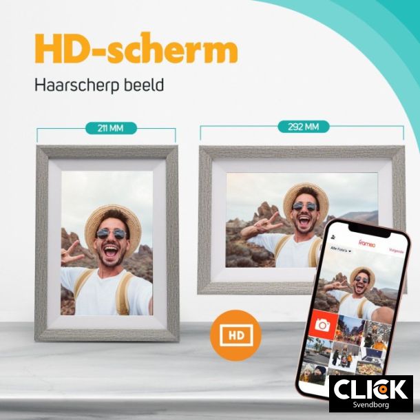 Pora&Co 10" Digital Photo Frame Hvid/slv m/wifi