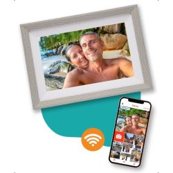 Pora&Co 10" Digital Photo Frame Hvid/slv m/wifi