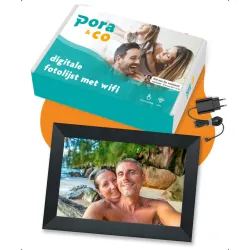 Pora&Co 10" Digital ramme Sort m/wifi