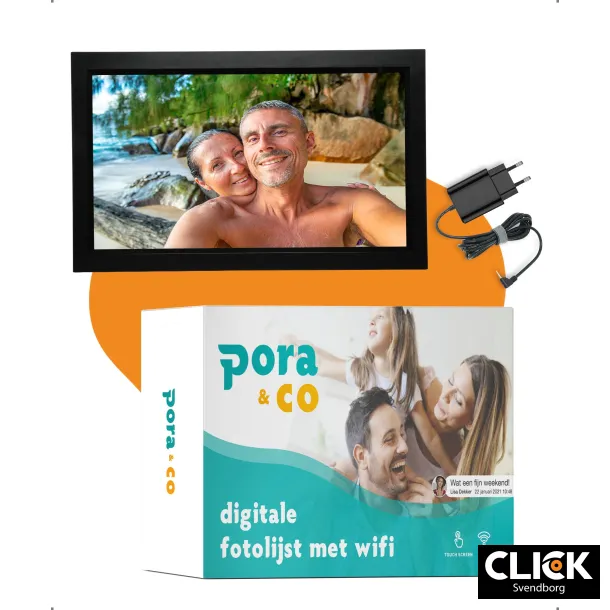 Pora&Co digital ramme 15' sort