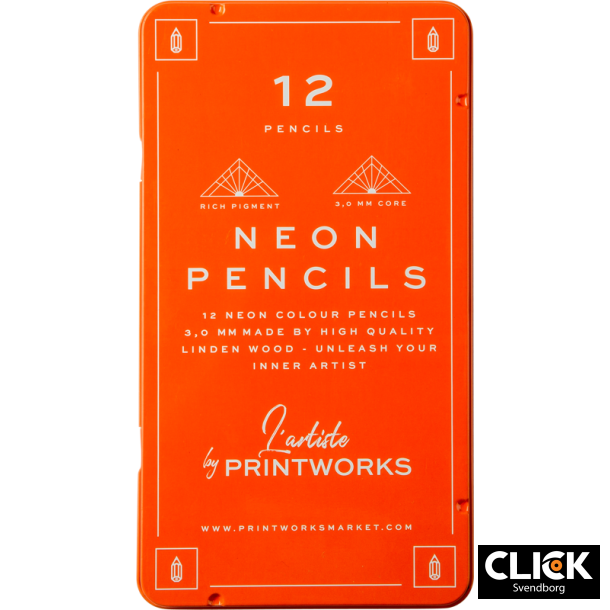 Printworks COLOR PENCILS NEON 12 PCS