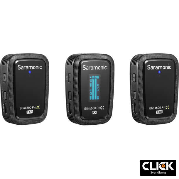 Saramonic Blink 500 ProX B2R 2.4GHz Dual-Channel Wireless Microphone System med opladningsboks
