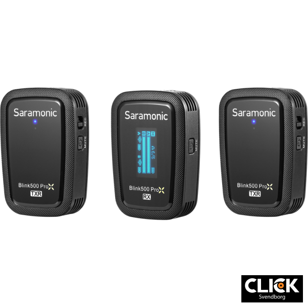 Saramonic Blink 500 ProX B2R 2.4GHz Dual-Channel Wireless Microphone System med opladningsboks