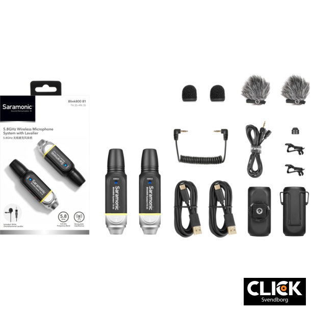 Saramonic Blink 800 B1, et robust 5.8GHz trdlst lavalier-system 