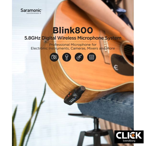 Saramonic Blink 800 B1, et robust 5.8GHz trdlst lavalier-system 