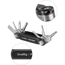 SmallRig 4811 x FILM RIOT 7-in-1 Folding Wrench Set � Multi Angle Positioning � Red