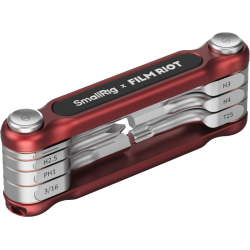 SmallRig 4811 x FILM RIOT 7-in-1 Folding Wrench Set � Multi Angle Positioning � Red