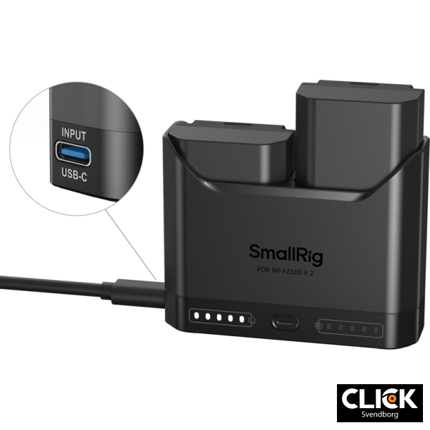 SmallRig 5483 Turbo Charging Kit inkl. 2 stk. NP-FZ100 batterier