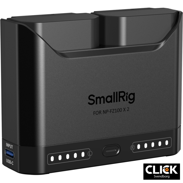 SmallRig 5483 Turbo Charging Kit inkl. 2 stk. NP-FZ100 batterier