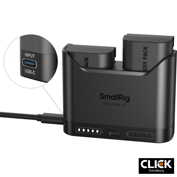 SmallRig 5485 Turbo Charging Kit inkl. 2 stk. LP-E6P batterier