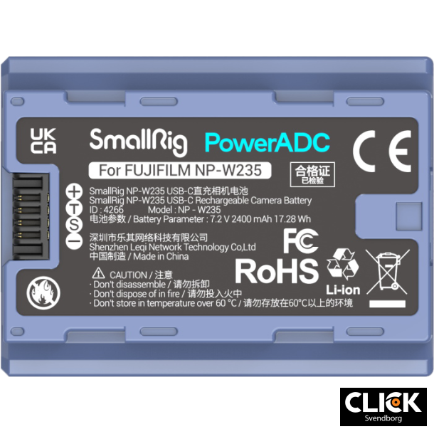 Smallrig 4266 NP-235 USB batteri (Fuji NP-W235)