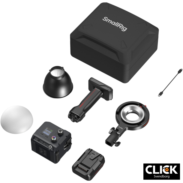 SmallRig 5383 RC 100C COB LED Video Light Kit med batterigreb