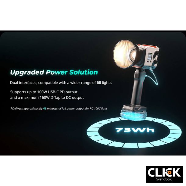 SmallRig 5383 RC 100C COB LED Video Light Kit med batterigreb