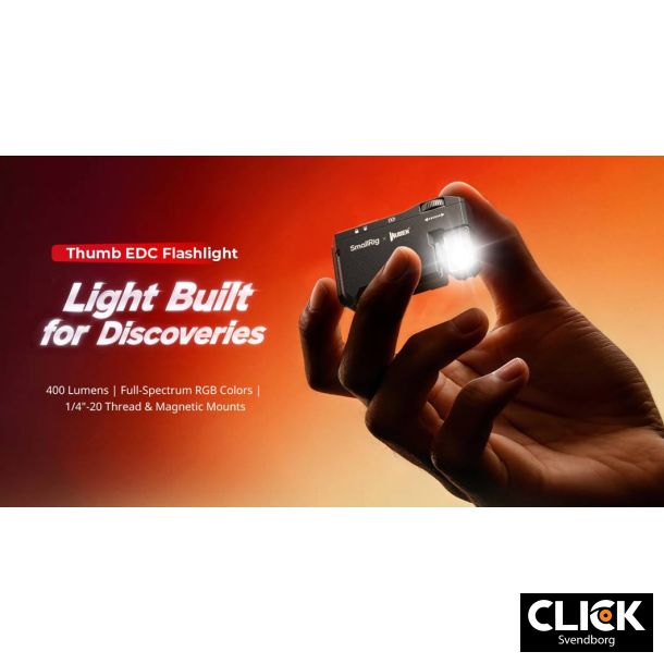 SmallRig 5710 Thumb EDC Flashlight � minilommelygte til hverdag, arbejde