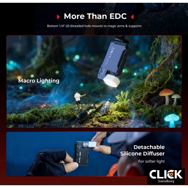 SmallRig 5710 Thumb EDC Flashlight � minilommelygte til hverdag, arbejde