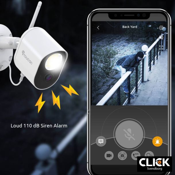 Toucan overv�gningskamera med sikkerheds spotlys via bev�gelseskontrol (Outlet)