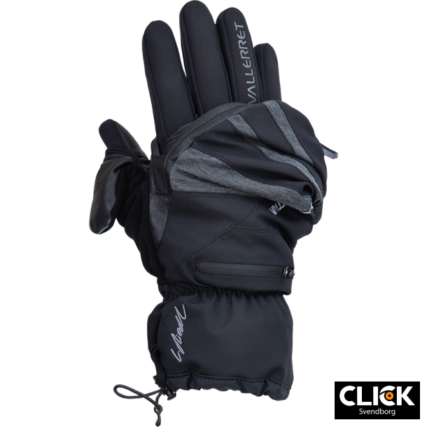 Vallerret Skadi Zipper Mitt LRS: Black XXL