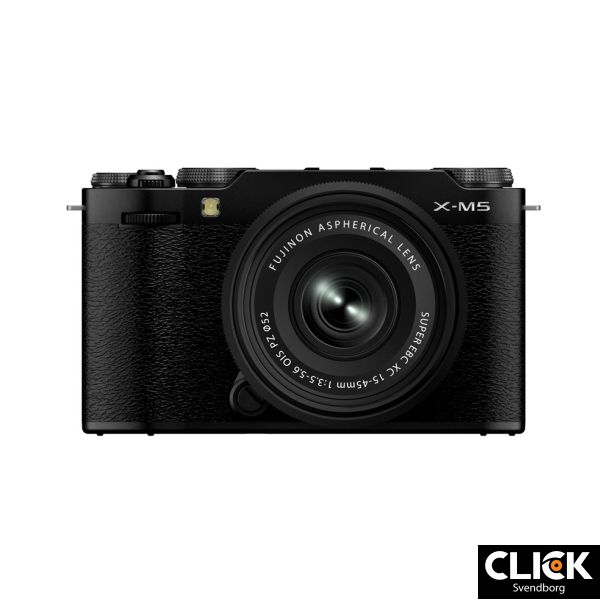 Fujifilm X-M5 Kit XC15-45mm F3.5-5.6 Black - (Kb XF27mm samtidigt og f 1500,- i rabat)