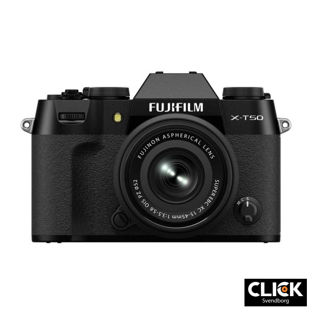 Fujifilm X-T50 Kit XC15-45mm F3,5-5,6 Black (Kb XF27mm samtidigt og f 1500,- i rabat)