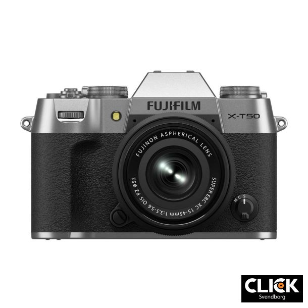 Fujifilm X-T50 Kit XC15-45mm F3,5-5,6 Silver (Kb XF27mm samtidigt og f 1500,- i rabat)