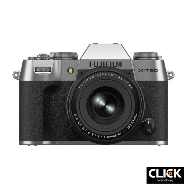 Fujifilm X-T50 Kit 16-50mm F2.8-4.8 R Silver (Kb XF27mm samtidigt og f 1500,- i rabat)