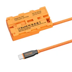 ZGCINE USB-C PD to NPF for SONY Dummy Battery Cable