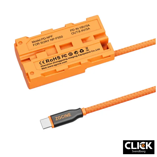 ZGCINE USB-C PD to NPF for SONY Dummy Battery Cable